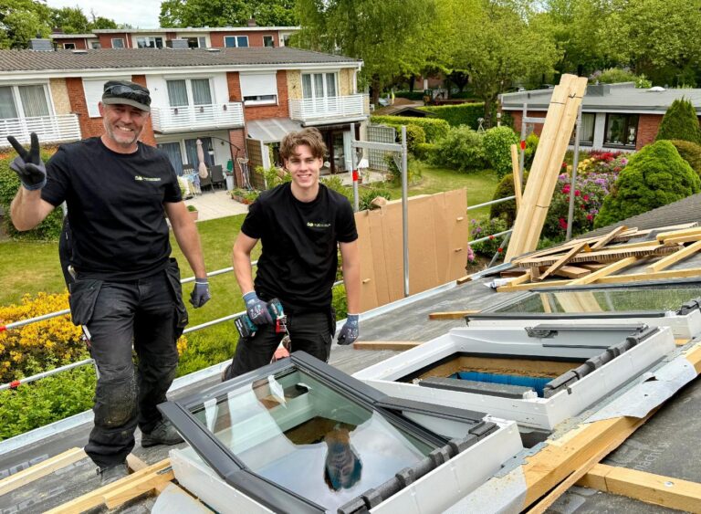 Einbau von Dachfenstern und Dachsanierung